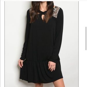 Mittoshop Black Lace top Dress